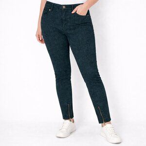 Pilcro & The Letterpress Teal Jacquard Moto Pants Size 28 Ankle Zip